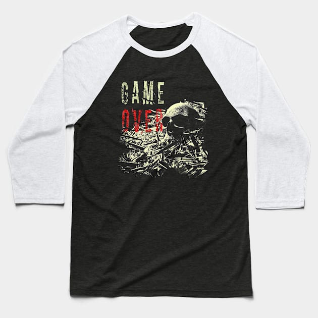 Game Over Baseball T-Shirt by Tarasevi4